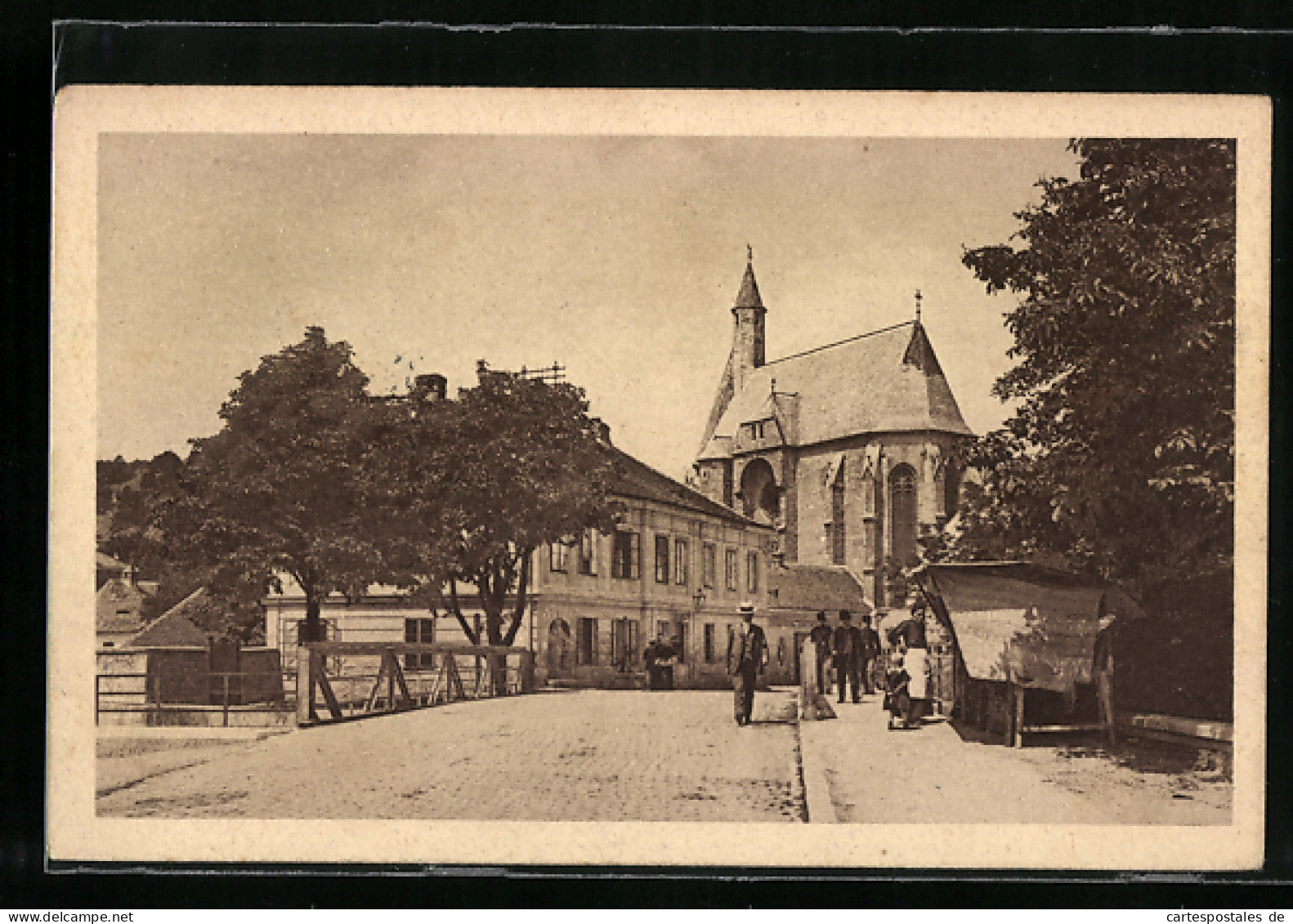 AK Mödling, Spitalkirche Mit Neusiedlerstrasse  - Autres & Non Classés