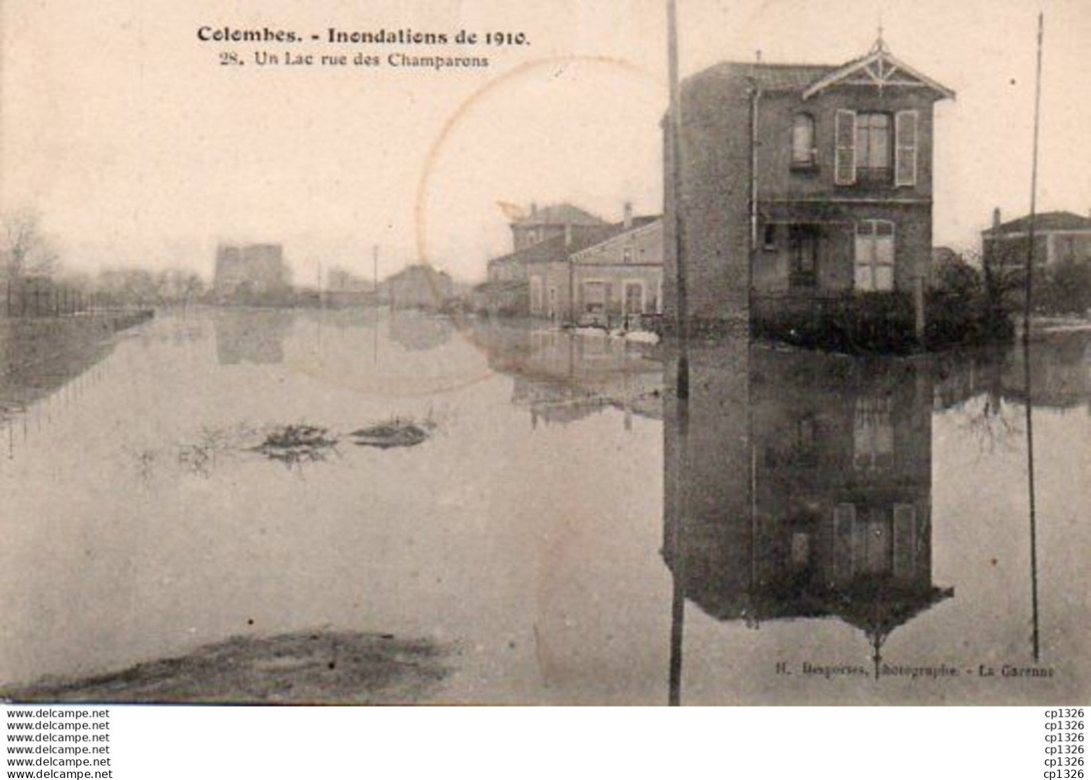 2V10Pa  92 Colombes Inondation De 1910 Rue Des Champarons - Colombes