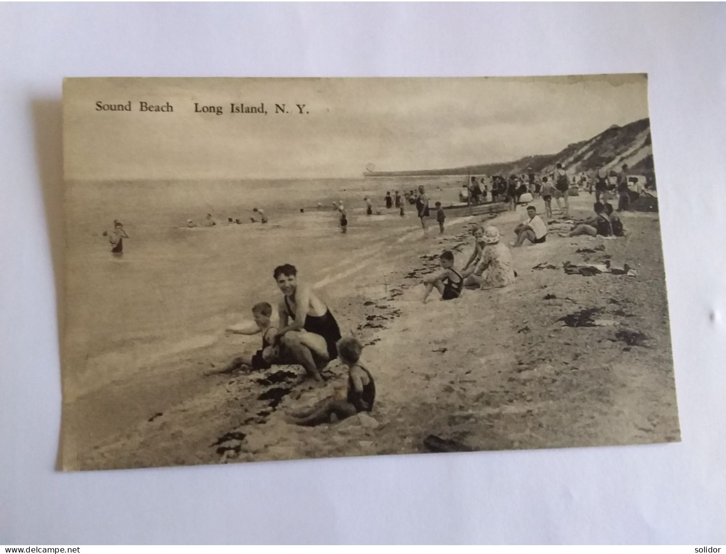 LONG ISLAND SOUND BEACH -SWIMMERS - Long Island