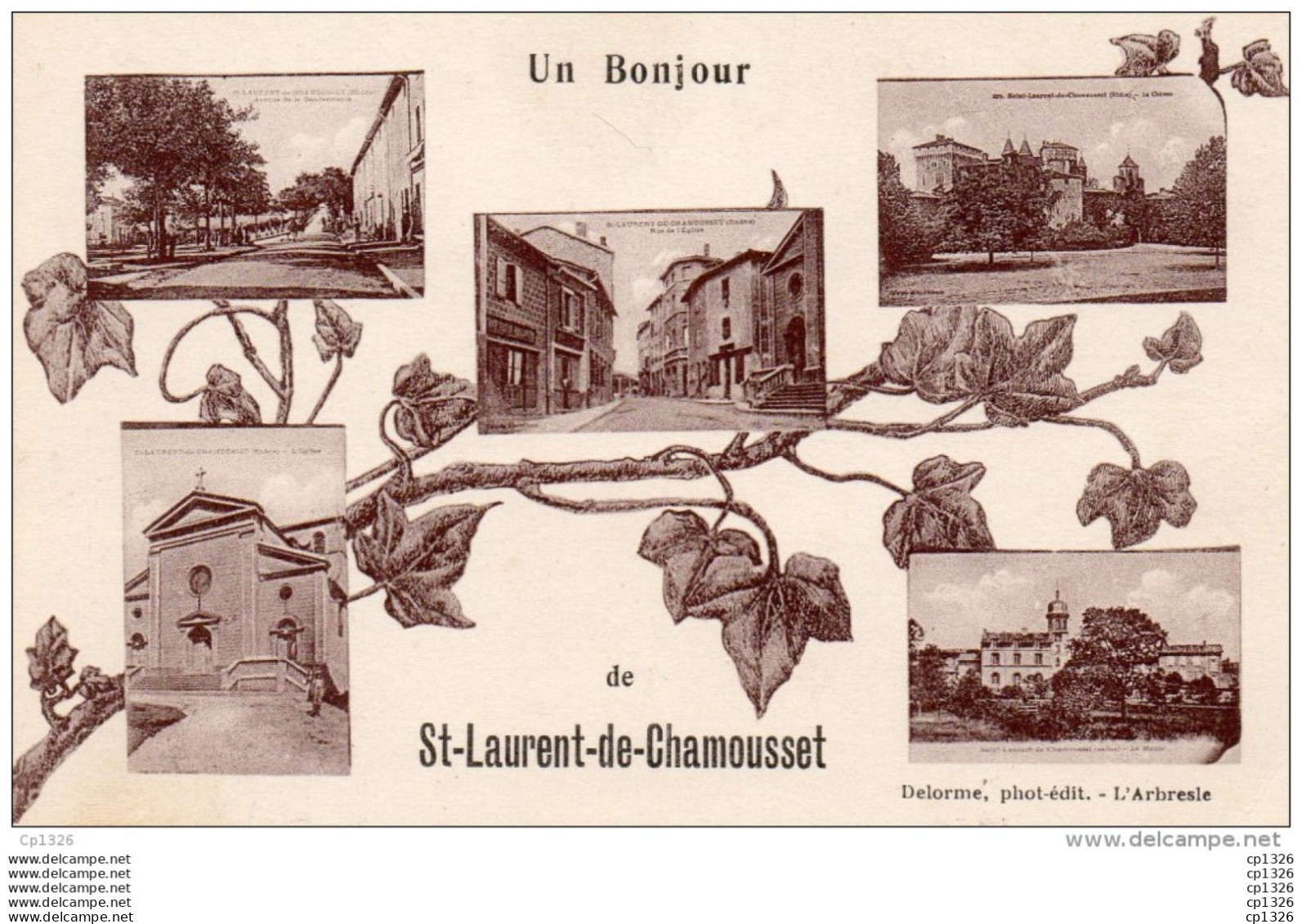 68Cci    69 Saint Laurent De Chamousset Multivues En TBE - Saint-Laurent-de-Chamousset