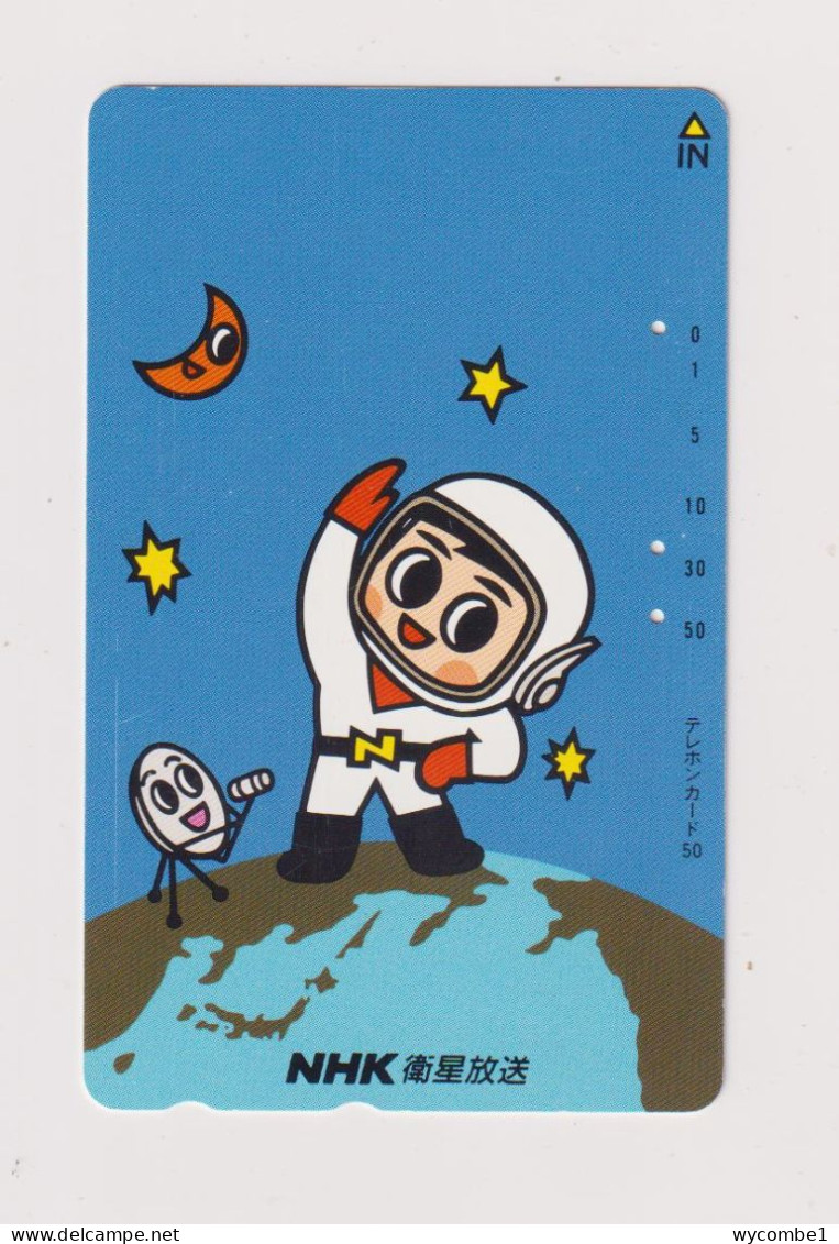 JAPAN  - Cartoon Astronaut NHK  Magnetic Phonecard - Japan