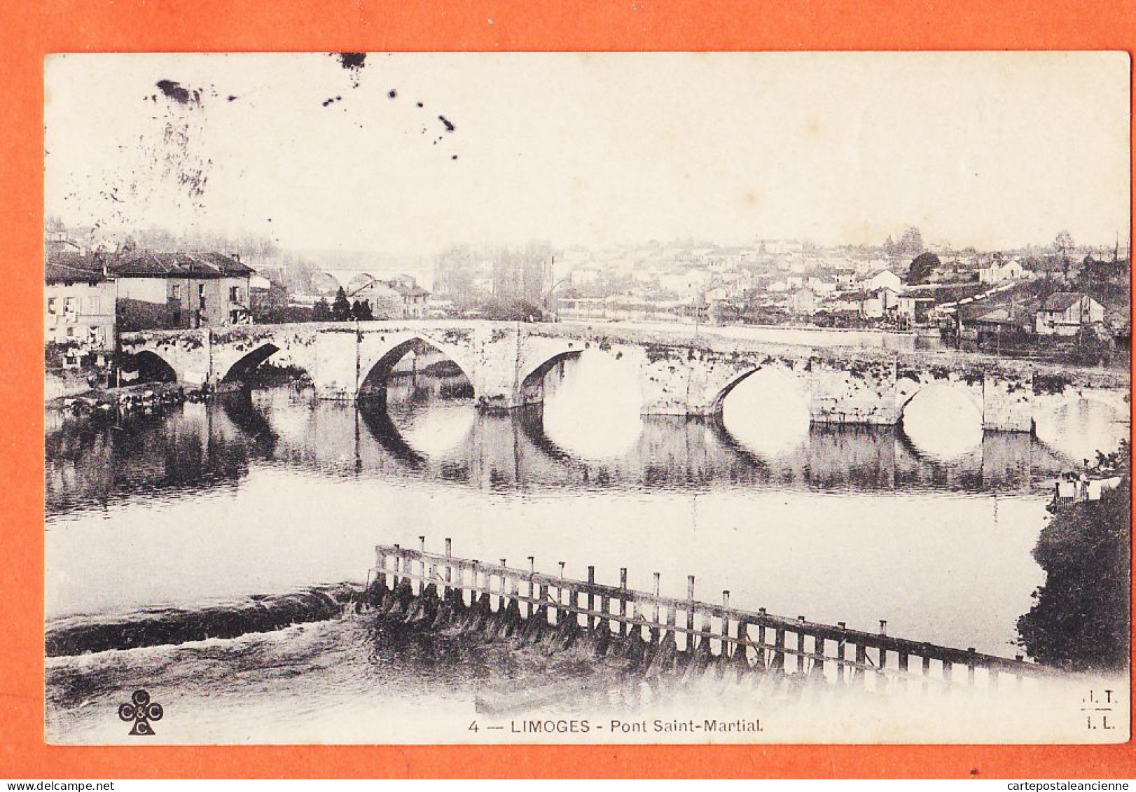 28079 / ⭐ 87-LIMOGES ◉ Pont SAINT-MARTIAL Perlé FERRALS-les-MONTAGNES 1908 Alga à MILLAU Labastide-Rouairoux ◉ MTIL 4 - Limoges