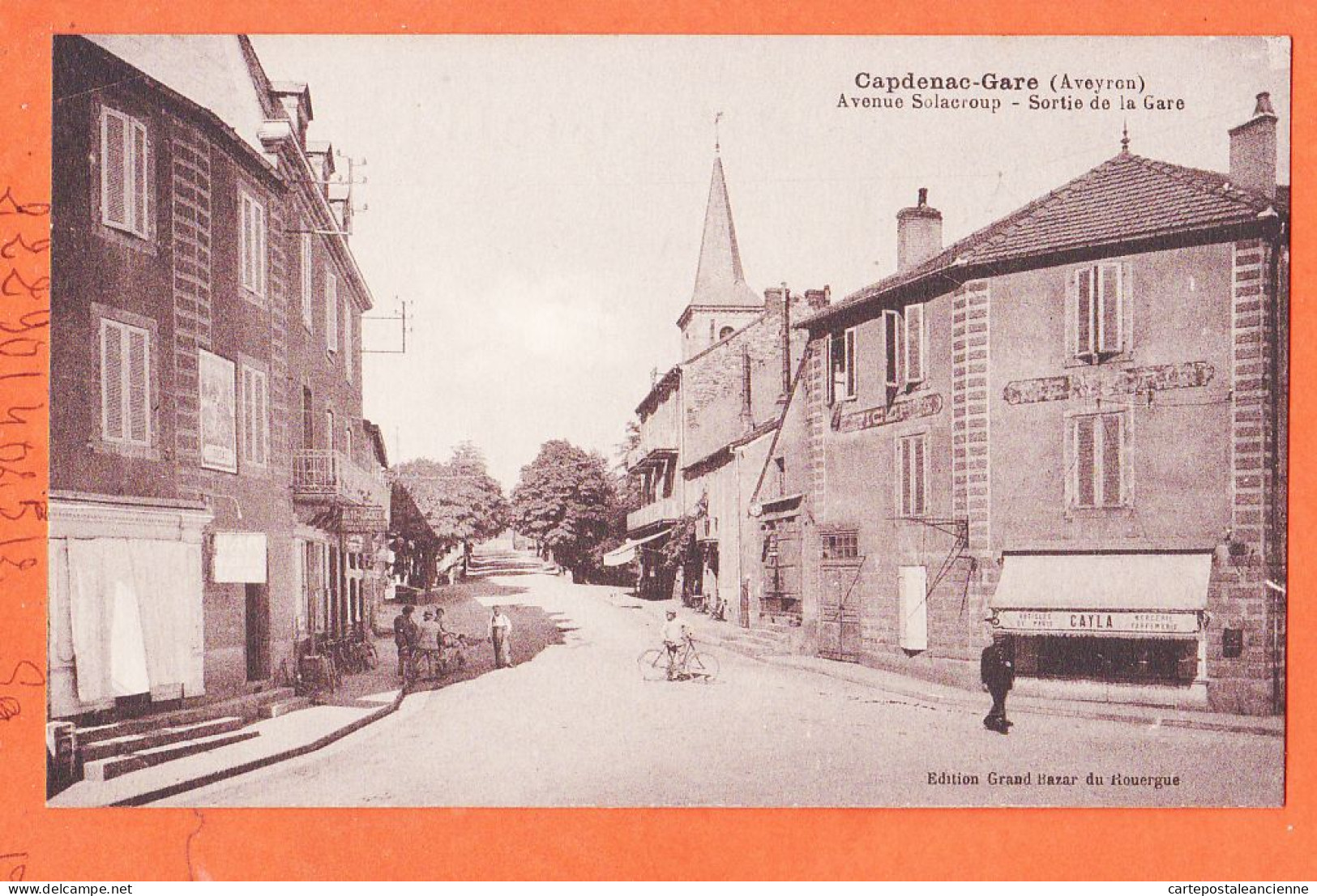 28478 / CAPDENAC-GARE 12-Aveyron Avenue De SOLACROUP Sortie De La GARE 1930s- GRAND BAZAR Du ROUERGUE - Sonstige & Ohne Zuordnung