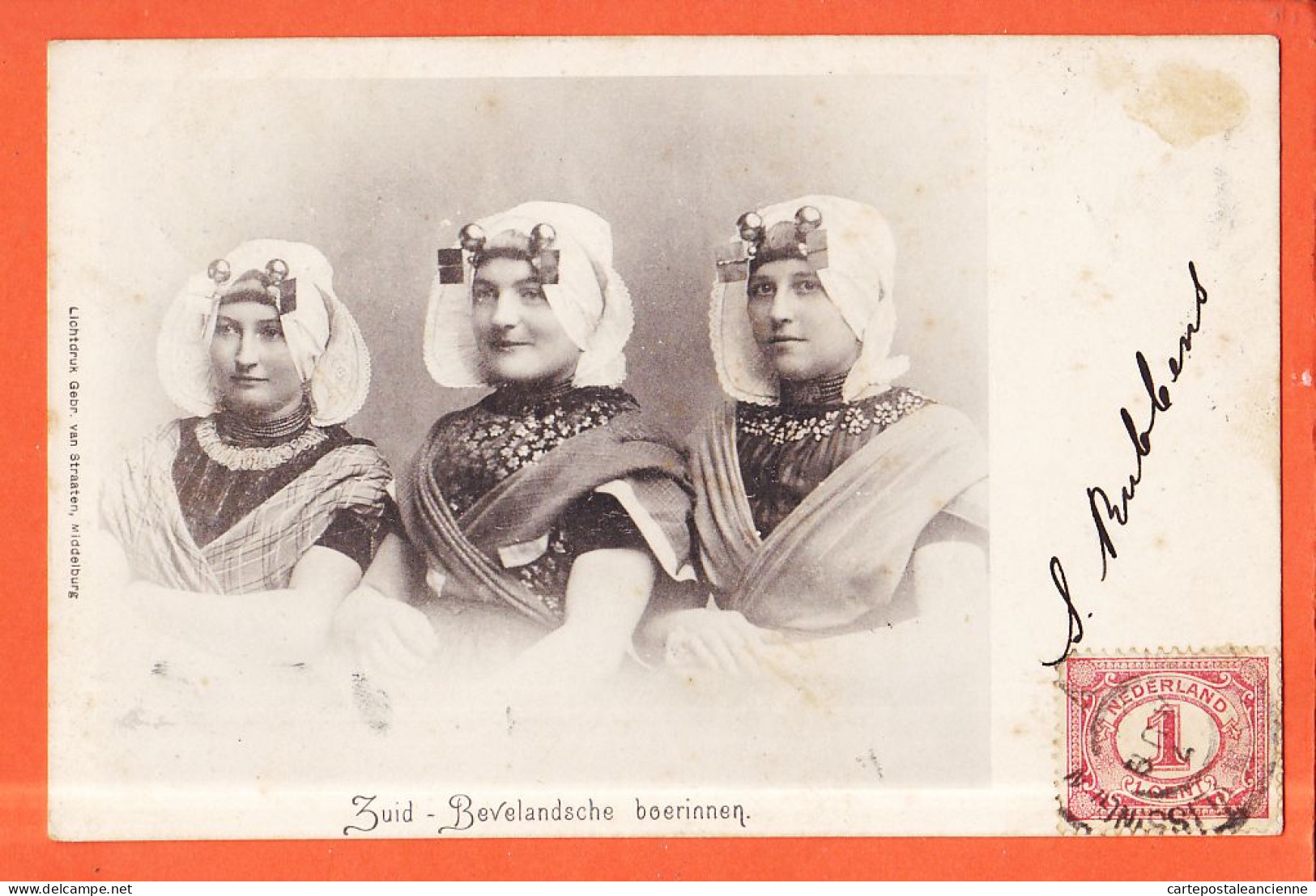 28115 / ZUID Zeeland Bevelandsche Boerinnen 1905s Lichtdruk Gebr. Van STRAATEN Middelburg Netherlands Pays-Bas - Autres & Non Classés