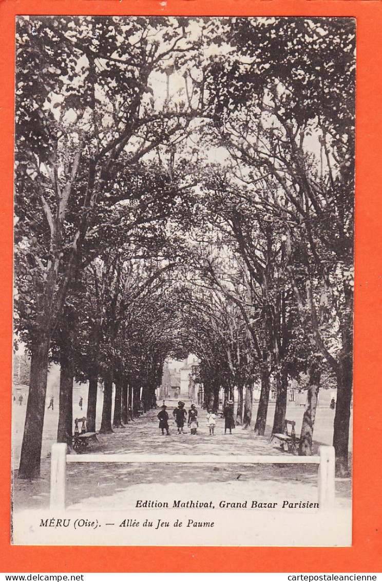 28450 / Lisez 26-08-1918 Maudit Canon MERU 60-Oise Allée Du JEU De PAUME Edition MATHIVAT Grand Bazar Parisien LEVY - Meru