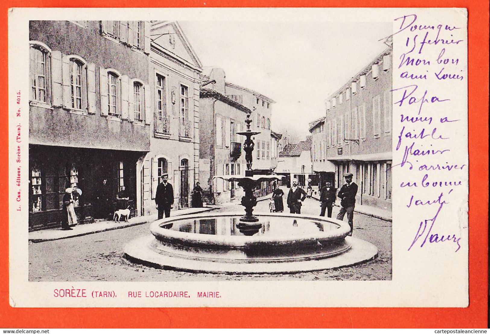 28372 / ⭐ ◉ Peu Commun SOREZE 81-Tarn Rue LOCARDAIRE Mairie Fontaine 1903 à Louis ALBY Rue Pompe-CAU 6015 - Autres & Non Classés