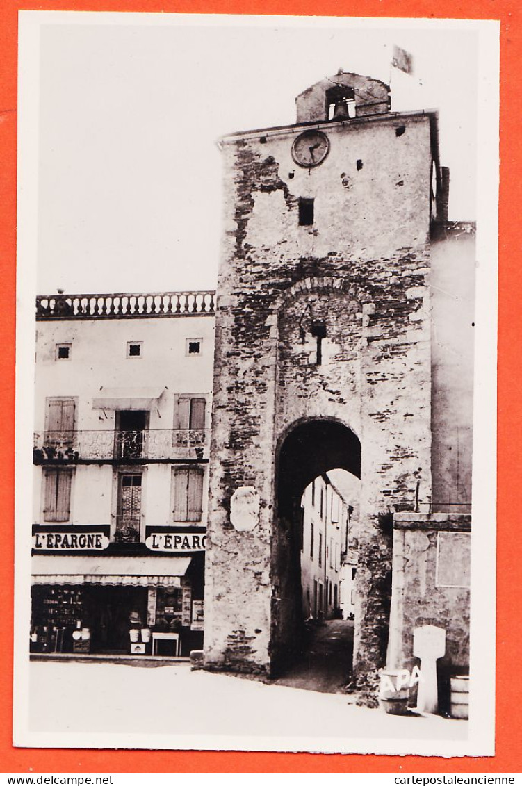 28363 / VABRE 81-Tarn Epicerie L' EPARGNE Et Horloge Place De La Mairie 1940s Photo-Bromure APA-POUX 14 - Vabre