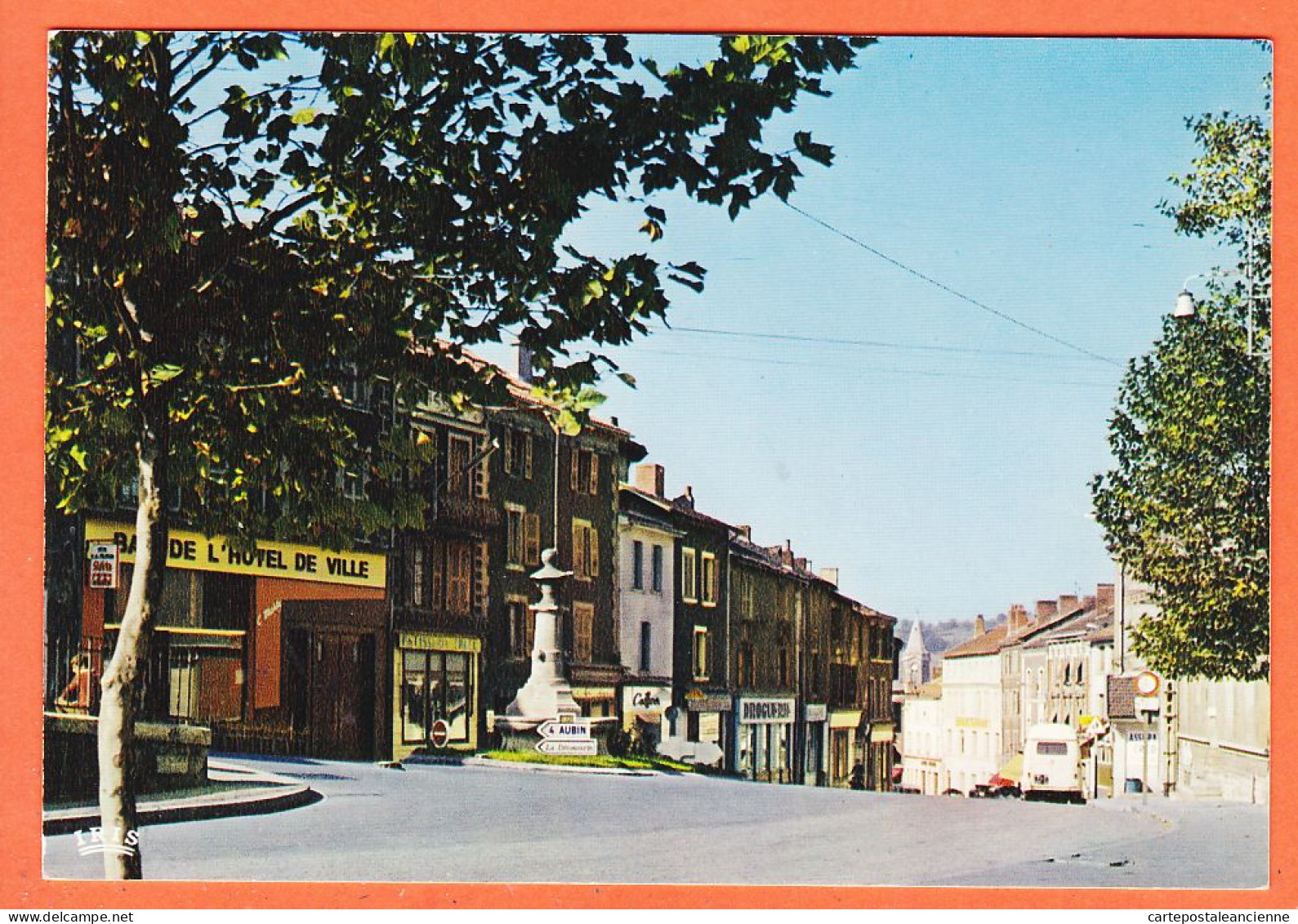 28471 / Peu Commun DECAZEVILLE 12-Aveyron Bar De Hotel De Ville Rue CAYRADE Estafette RENAULT 1970s THEOJAC A-3 - Decazeville