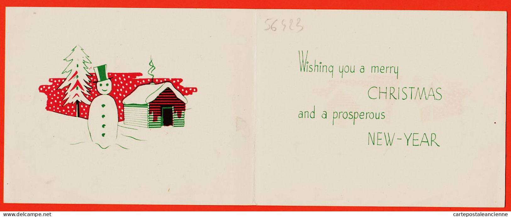 28202 / Double-Carte JOY Of CHRISTMAS 1950s Wishing You A Merry CHRISTMAS And A Prosperous NEW-YEAR 251/6 - Neujahr