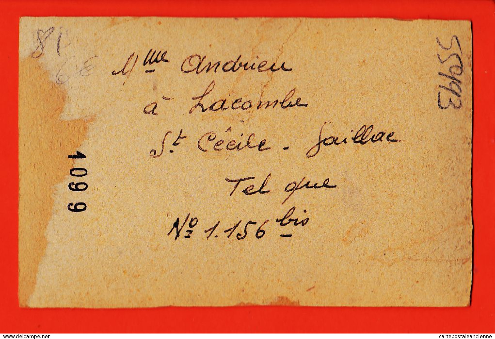 28360 / GAILLAC 81-Tarn Photographie Soldat Colonial N° 1156 Bis 1915s à Mlle ANDRIEU à Lacombe Sainte-Cécile Gaillac - Gaillac