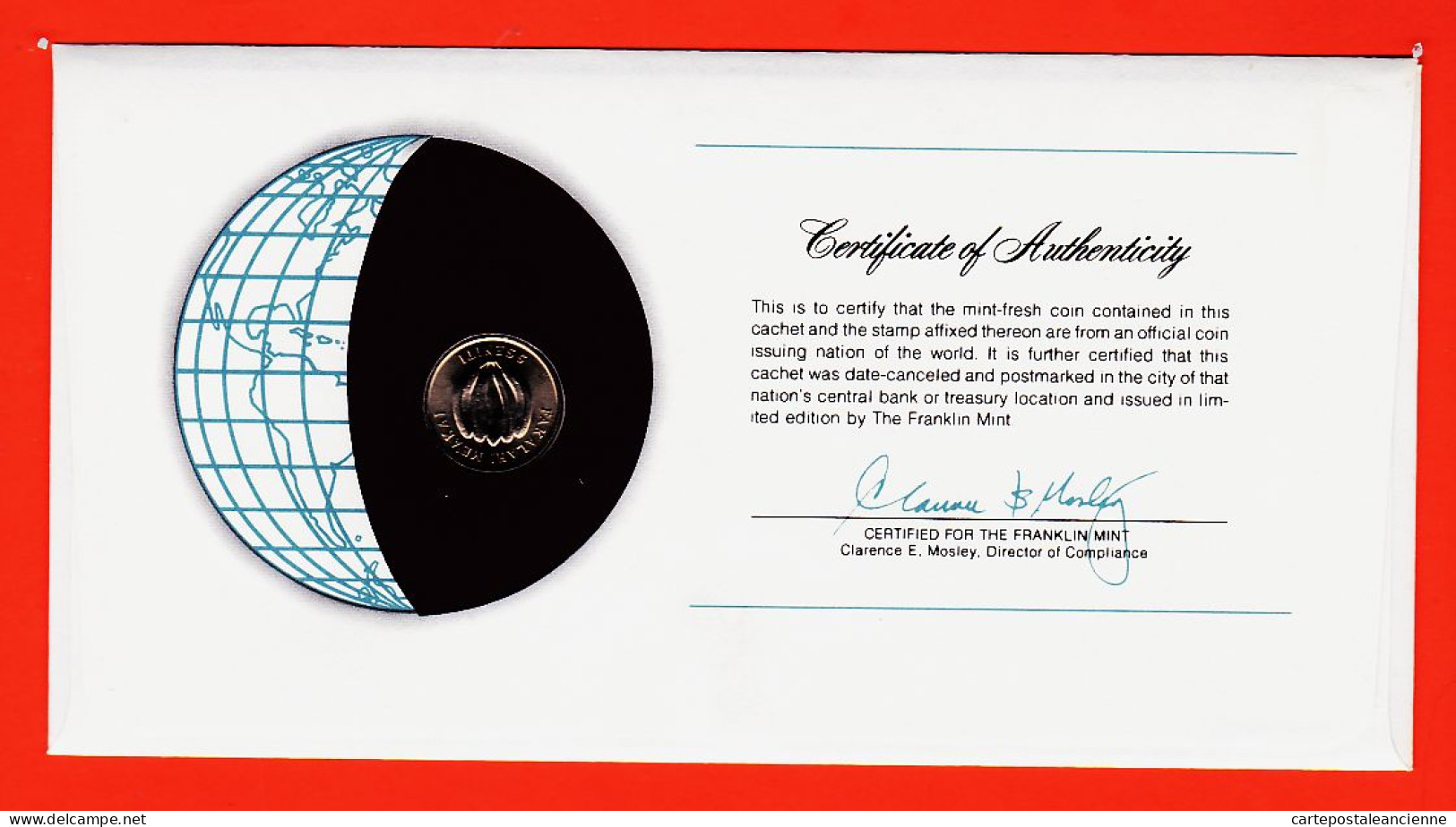 28308 / TONGA 5 Seniti 1977  FRANKLIN MINT Coins Nations Coin Limited Edition Enveloppe Numismatique Numiscover - Tonga