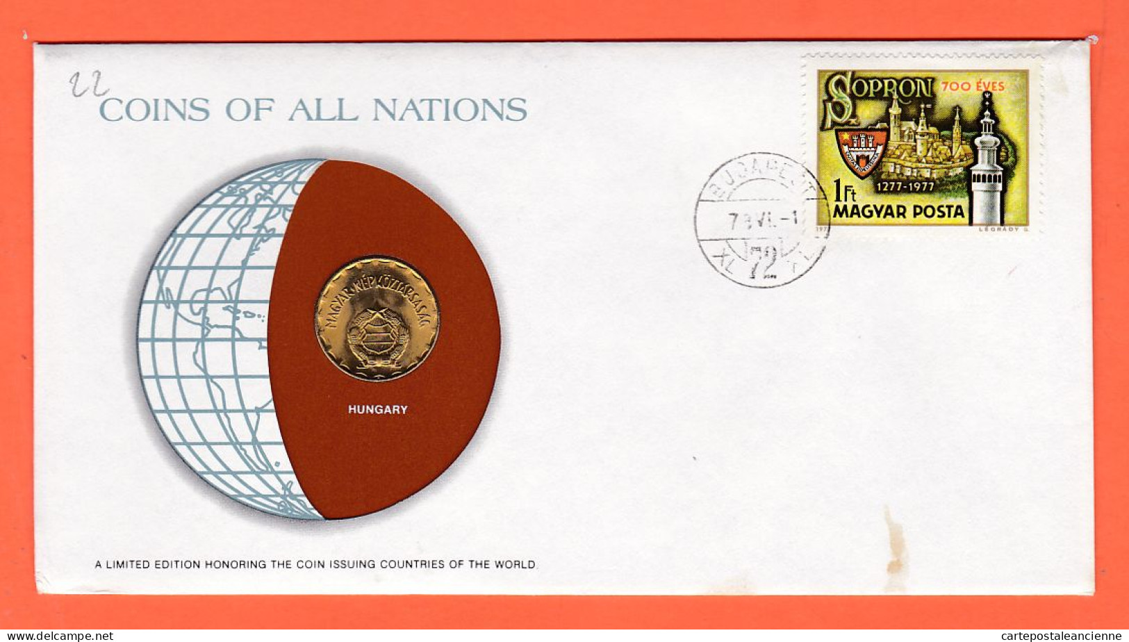 28297 / HUNGARY  2 Forint 1978 Magyar Hongrie FRANKLIN MINT Coins Nations Ltd Edition Enveloppe Numismatique Numiscover - Hungary