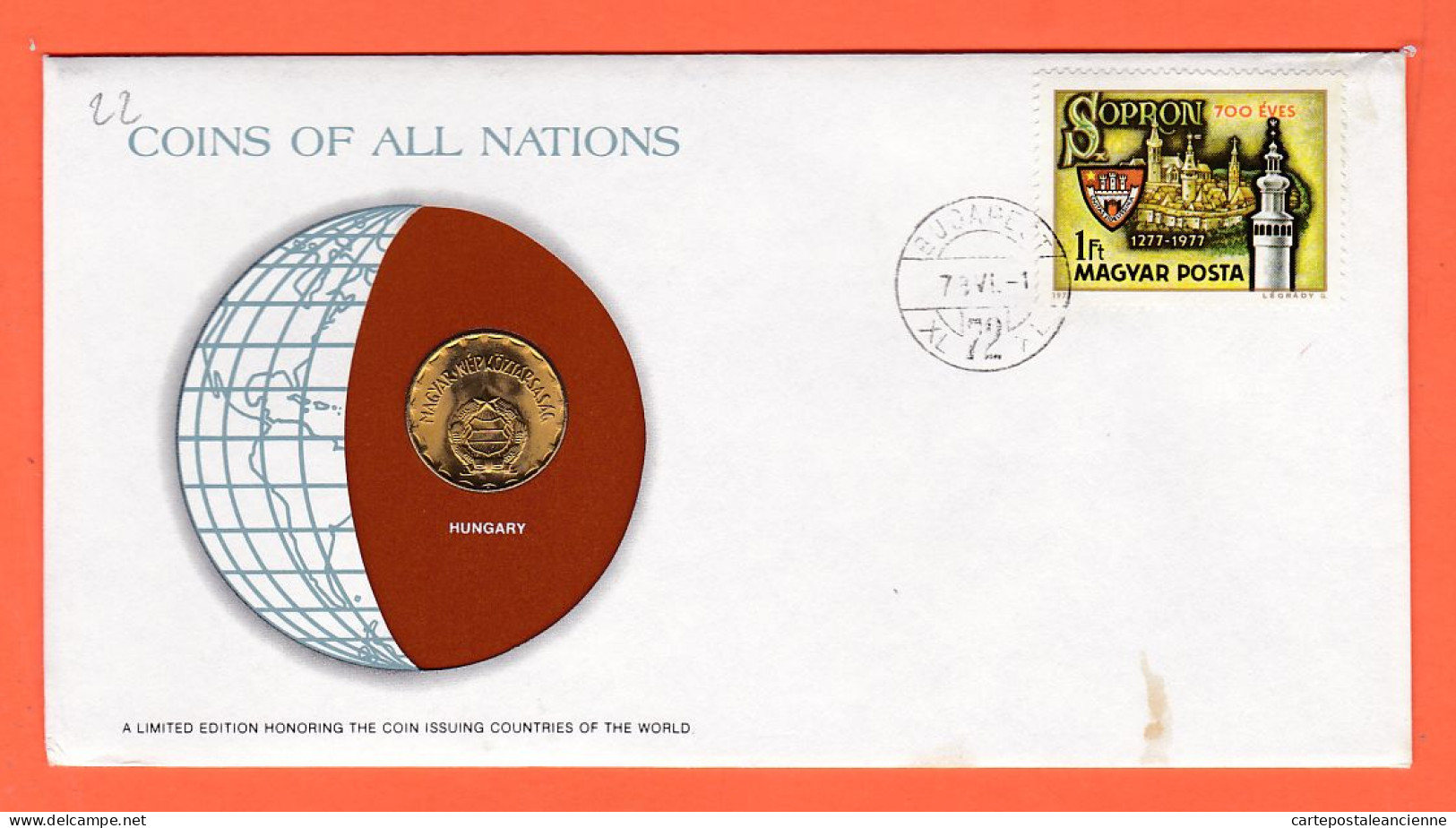 28297 / HUNGARY  2 Forint 1978 Magyar Hongrie FRANKLIN MINT Coins Nations Ltd Edition Enveloppe Numismatique Numiscover - Hongrie