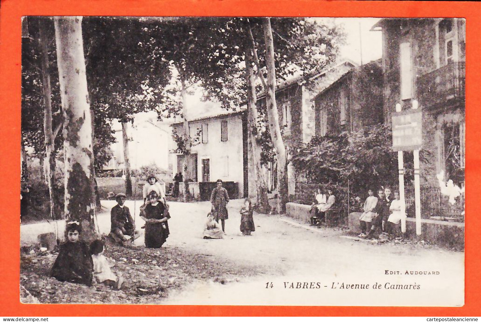 28469 / VABRES 12-Aveyron Avenue De CAMARES Animation Villageoise Enfantine Sur La Place 1910s Edition AUDOUARD 14 - Vabres