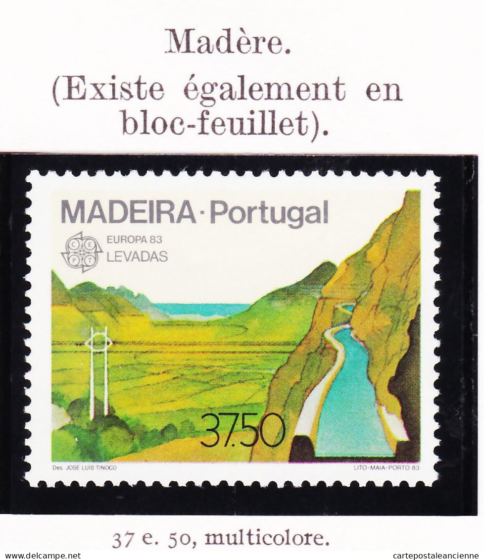 28257 / CEPT EUROPA 1983 MADEIRA Portugal LEVADAS Yvert-Tellier N° 89 Michel N° 84 ** MNH C.E.P.T - 1983