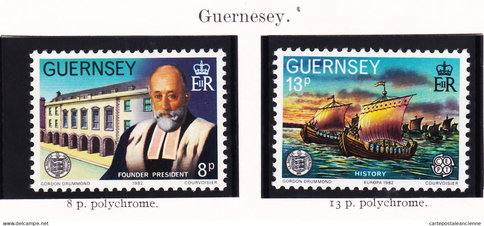 28239 / CEPT EUROPA 1982 GUERNSEY Guernesey 8 Et 13 Penny ** MNH C.E.P.T - 1982