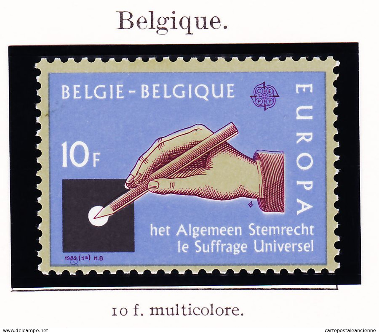 28223 / CEPT EUROPA 1982 BELGIË Belgique 10F Yvert-Tellier N° 2048 Michel N° 2100 ** MNH C.E.P.T - 1982