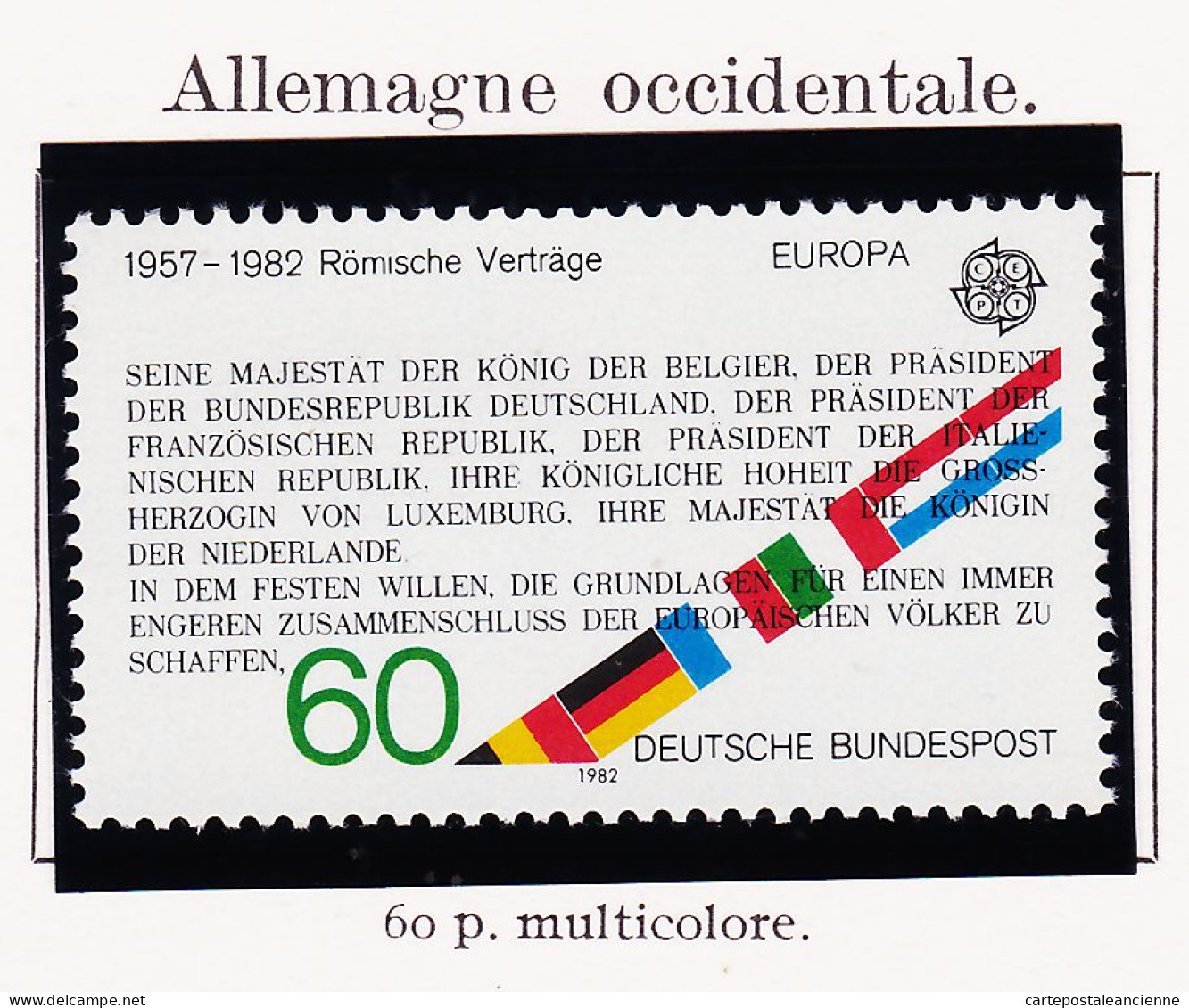 28222 / CEPT EUROPA 1982 WESTDEUTSCHLAND 60 RFA Allemagne Occidentale Yvert-Tellier N°963 Michel N° 1131 ** MNH C.E.P.T - 1982