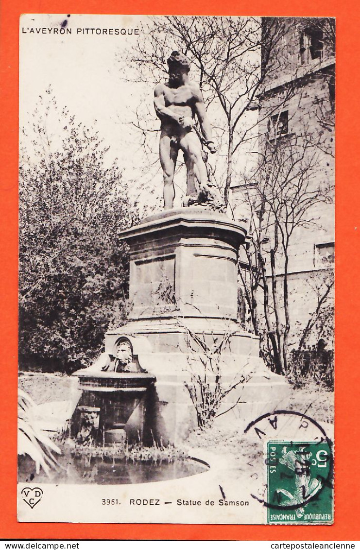 28496 / RODEZ 12-Aveyron Statue De SAMSON 1910 à Elise ARDOISE Collège Jeunes Filles Albi-V.D.C 3961 - Rodez