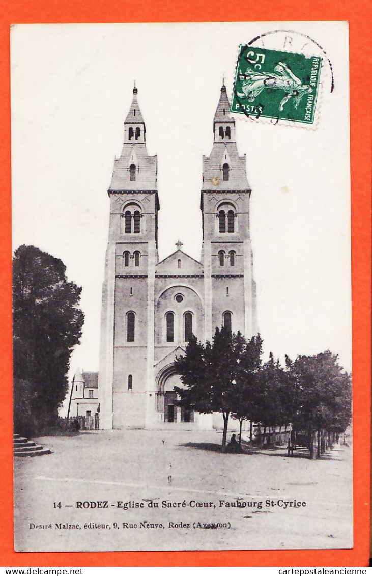 28495 / RODEZ (12) Eglise Du SACRE-COEUR Faubourg SAINT-CYRICE St 1909 à ARDOISE Collège Jeunes Filles Albi- MALZAC - Rodez
