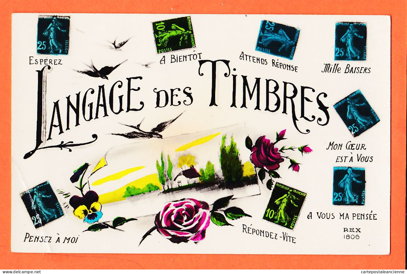 28058 / ⭐ LANGAGE Des TIMBRES écrite Du Camp Du Larzac 2 Aout 1931 - REX 1806 - Timbres (représentations)