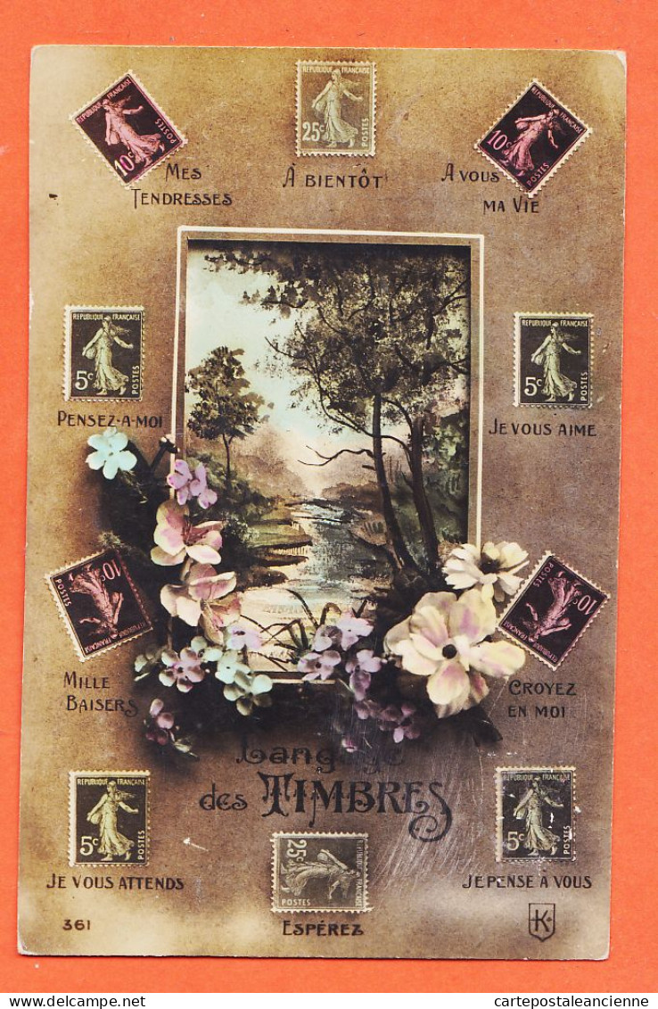 28052 / LANGAGE Des TIMBRES écrite Le COURET 4 Octobre 1915 Photo-Bromure K 361 - Briefmarken (Abbildungen)
