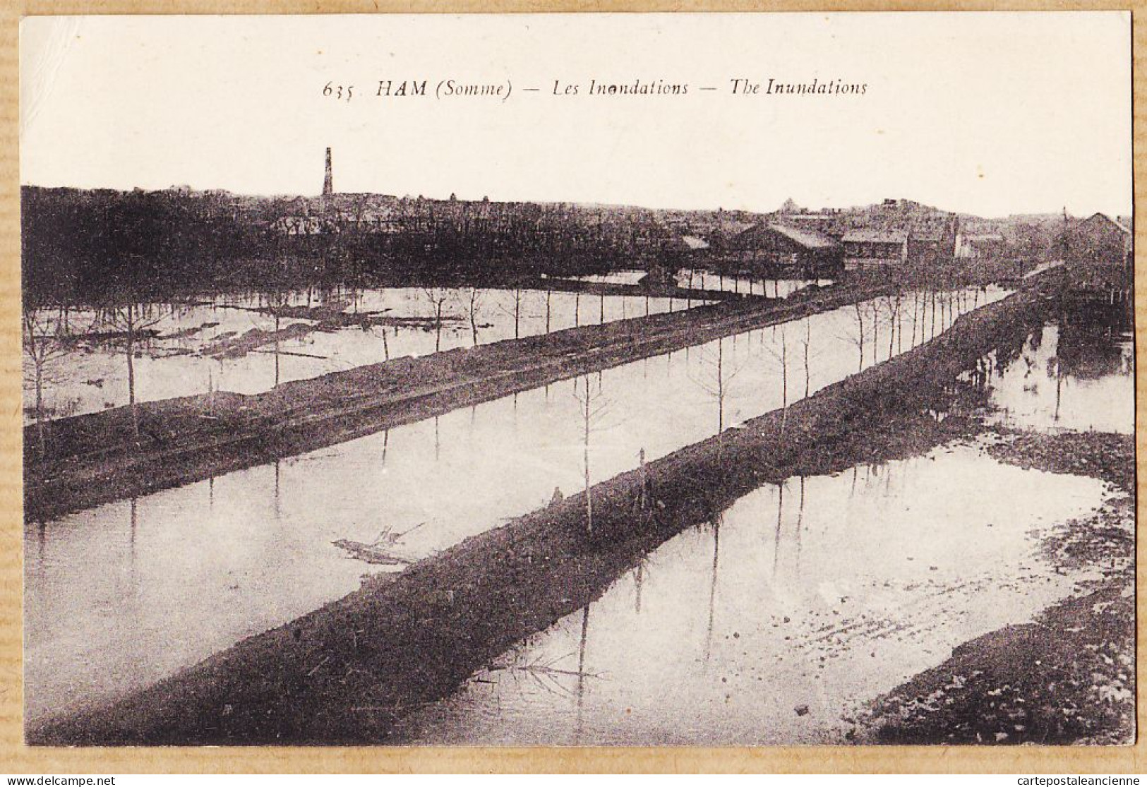 28018 / HAM Somme Les Inondations Inundations écrite Du BOURGET DRANCY 23-06-1917 CpaWW1 - Ham