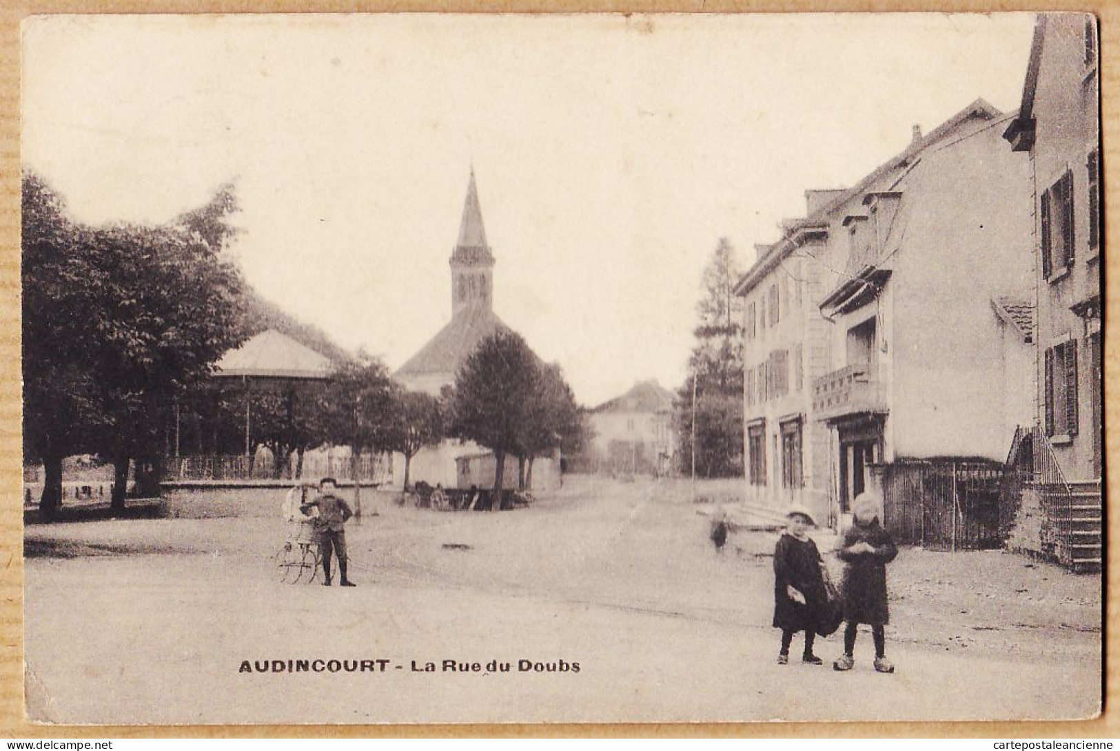 28169 / Peu Commun AUDINCOURT 25-Doubs Rue Du DOUBS Animation Enfantine 1914 Laurent JENNY Propriétaire Isle Sur Doubs - Sonstige & Ohne Zuordnung