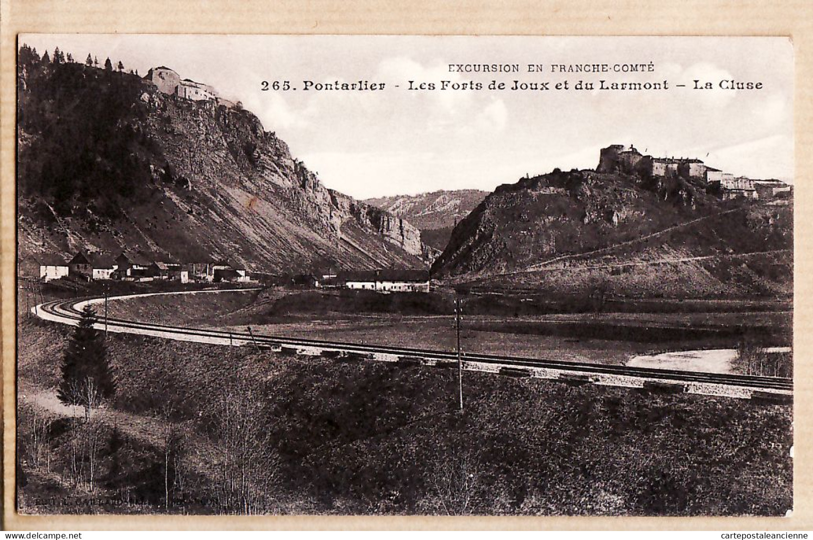 28151 / PONTARLIER Doubs Les Forts JOUX Et Du LARMONT Ligne Chemin Fer -LA CLUSE 1910s Excursion Franche-Comté - Pontarlier