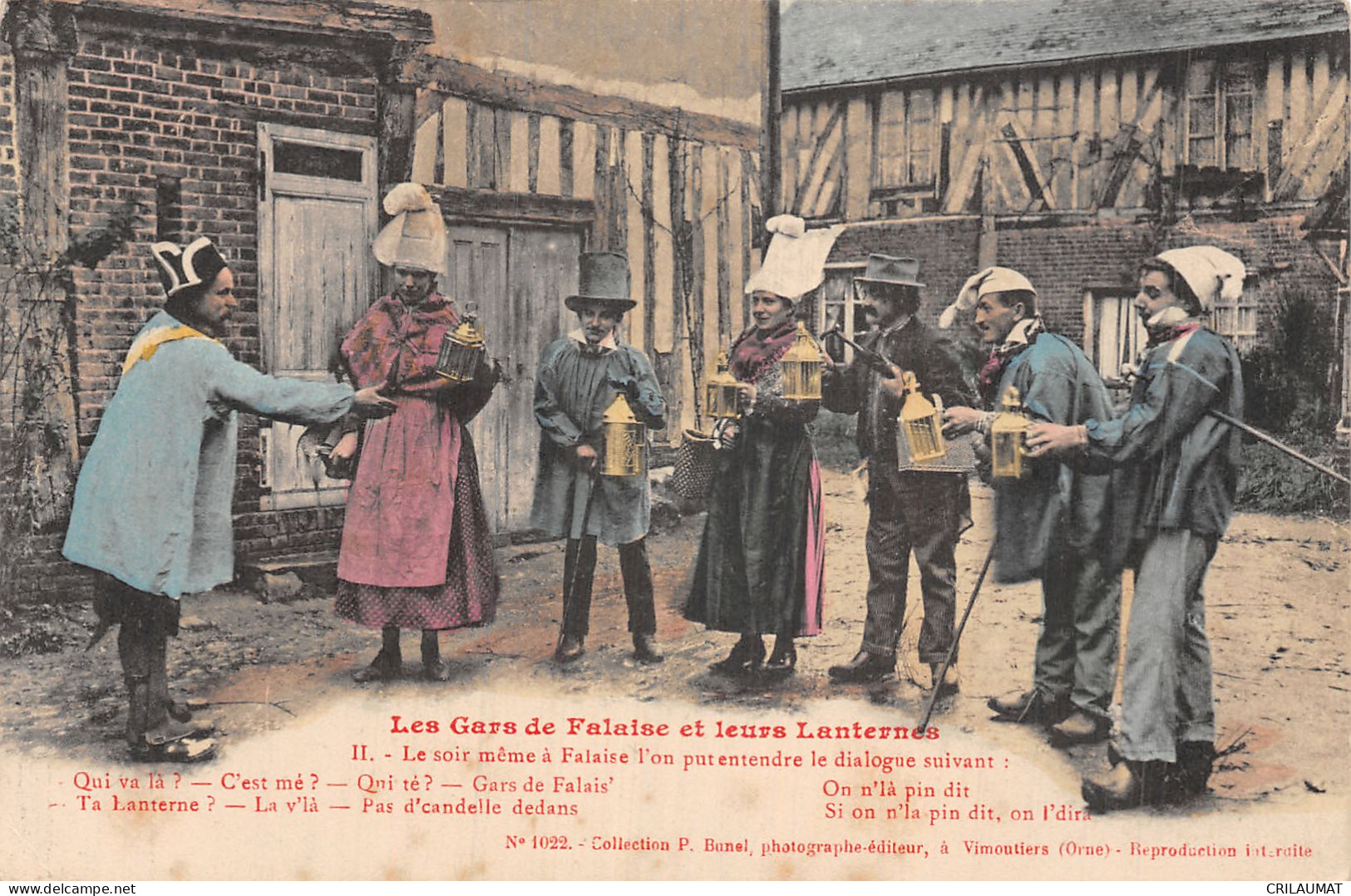 14-FALAISE FOLKLORE LES GARS DE FALAISE ET LEURS LANTERNES-N°5166-G/0313 - Falaise