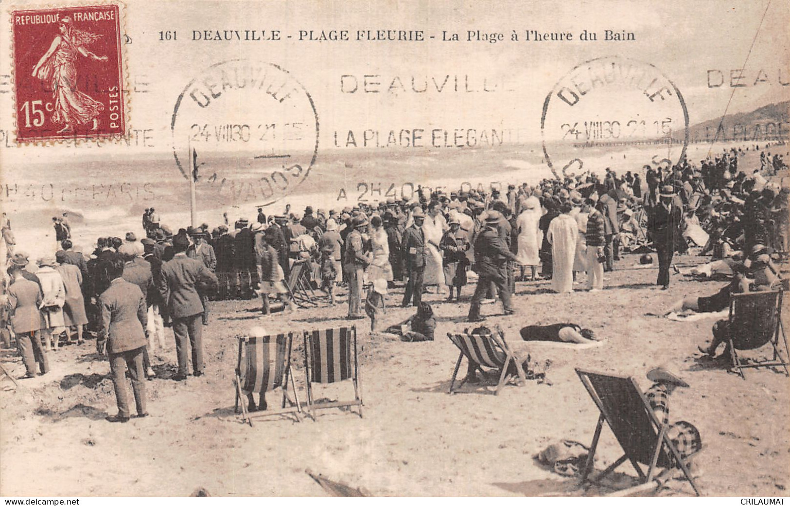 14-DEAUVILLE PLAGE FLEURIE-N°5166-G/0283 - Deauville