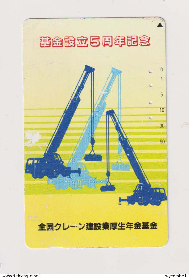 JAPAN  - Heavy Duty Cranes  Magnetic Phonecard - Japan