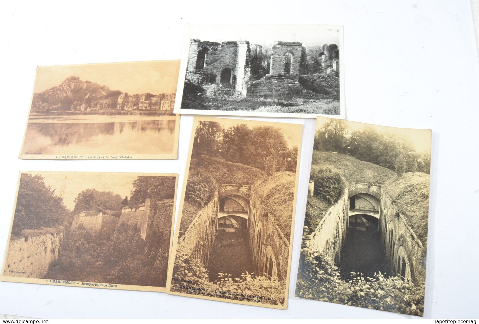 Lot Cartes Postales Anciennes CPA Collection. Charlemont Ardennes, Ruines De L'Eglise Et Le Fort - Autres & Non Classés