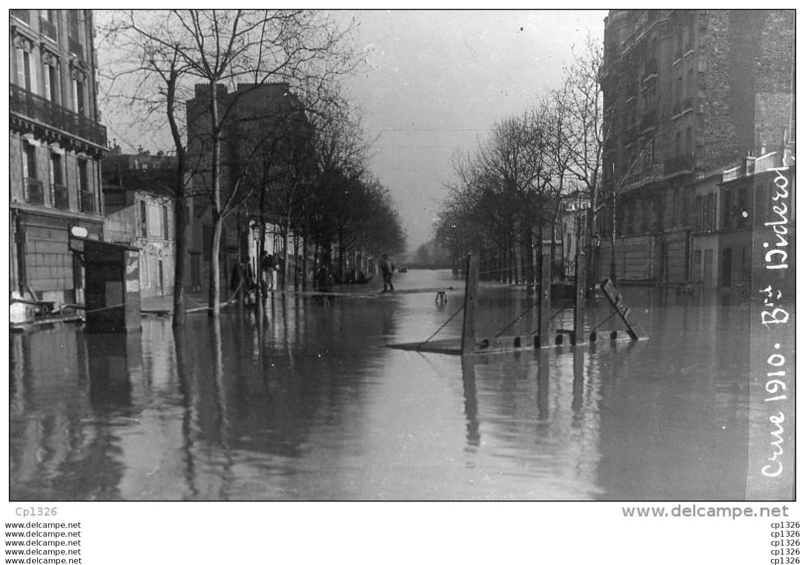 55Hys  Carte Photo Paris Rue Diderot Crue De 1910 - Paris (12)