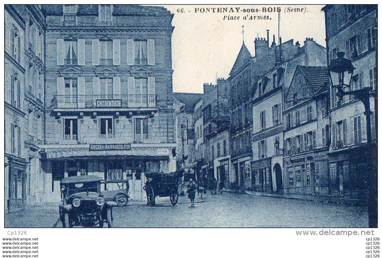 58Bm    94 Fontenay Sous Bois Place D'armes Tacots - Fontenay Sous Bois