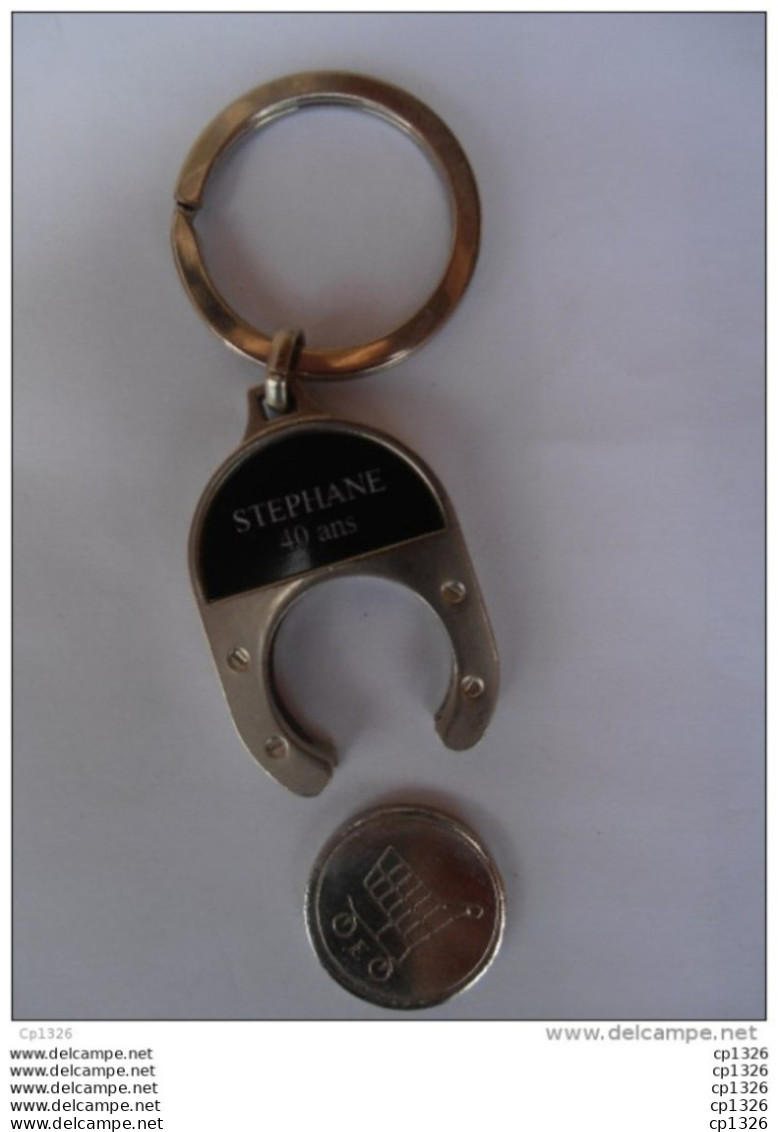 64Niz  Porte Clé Clés Metal Fer à Cheval Jeton De Caddy Stephane 40 Ans - Key-rings