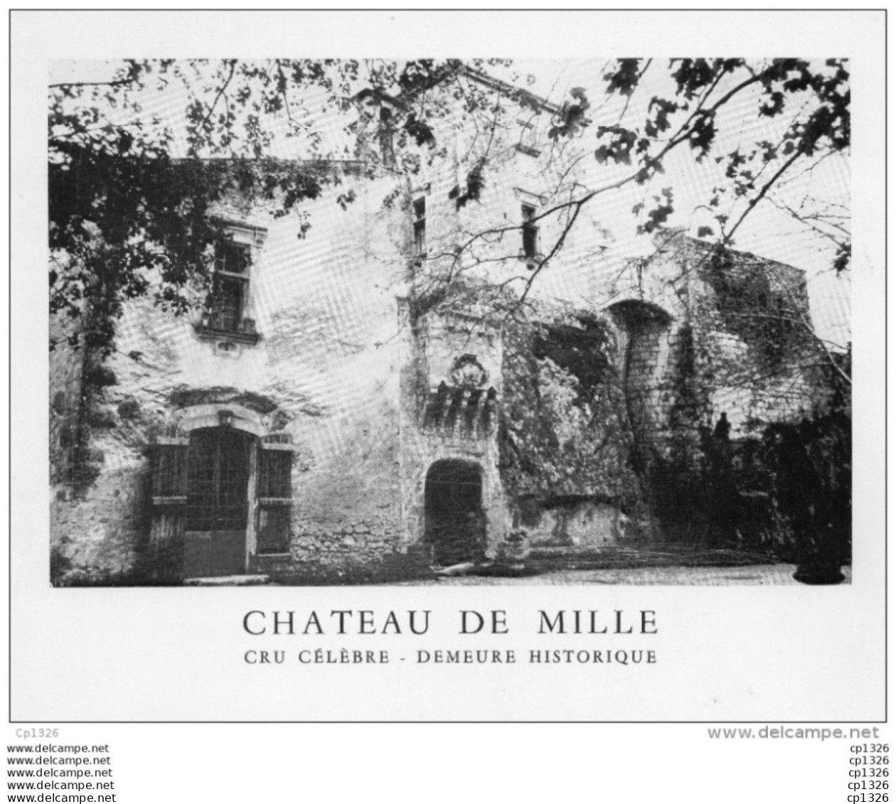 55Nja   84 Apt Bonnieux Chateau De Mille Cave Vinicole Vins Depliant Publicitaire 2 Volets - Apt