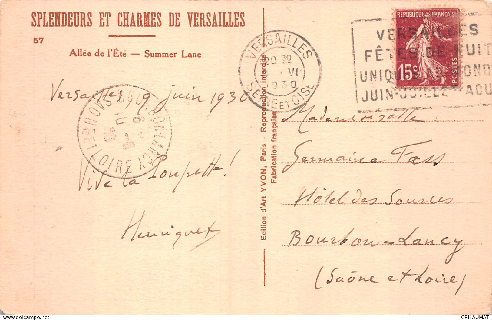 78-VERSAILLES ALLEE DE L ETE-N°T5167-B/0239 - Versailles (Château)