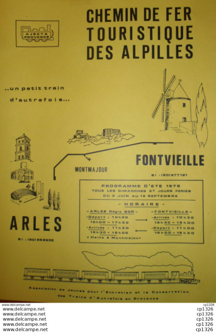 611Or  Affiche Chemin De Fer Touristique Des Alpilles Arles Montmajour Fontvieille 1979 - Posters