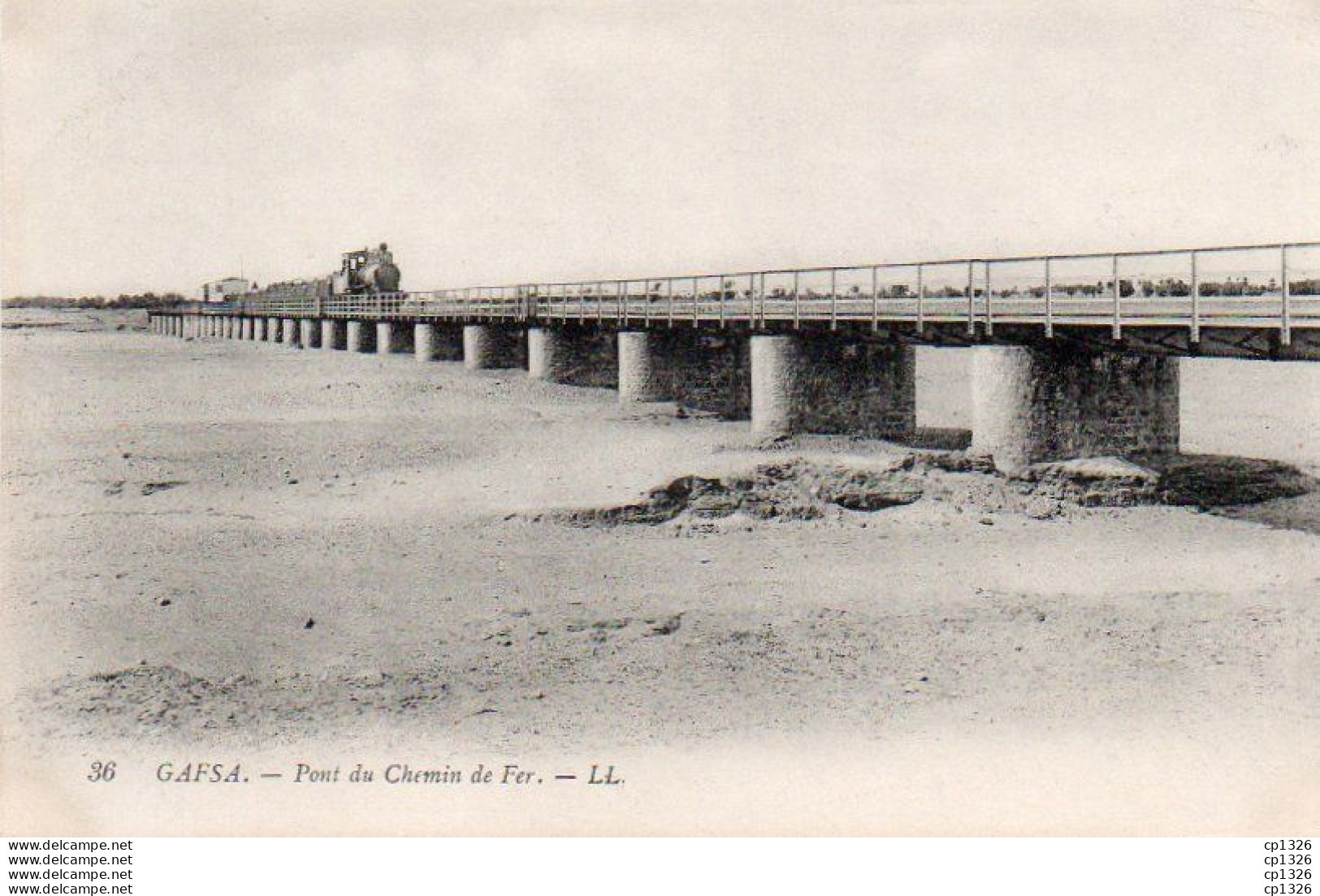 4V1FP   Tunisie Gafsa Pont Du Chemin De Fer - Tunisie