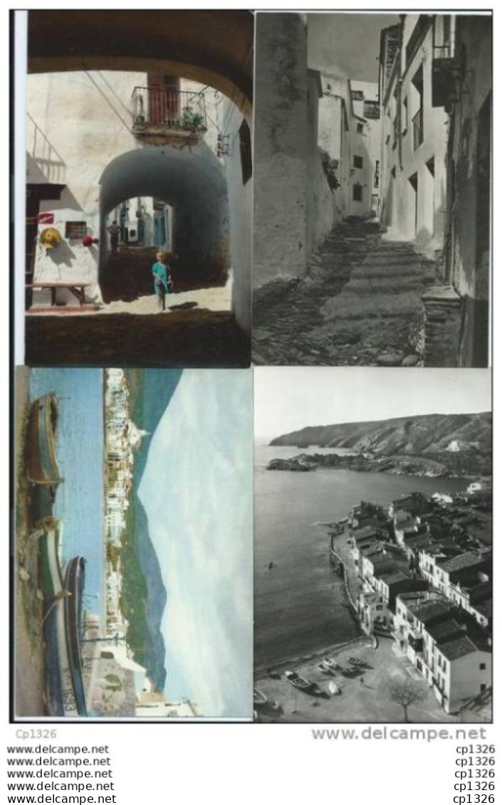 26Mo  Espagne Cadaques Lot De 4 Cartes - Autres & Non Classés