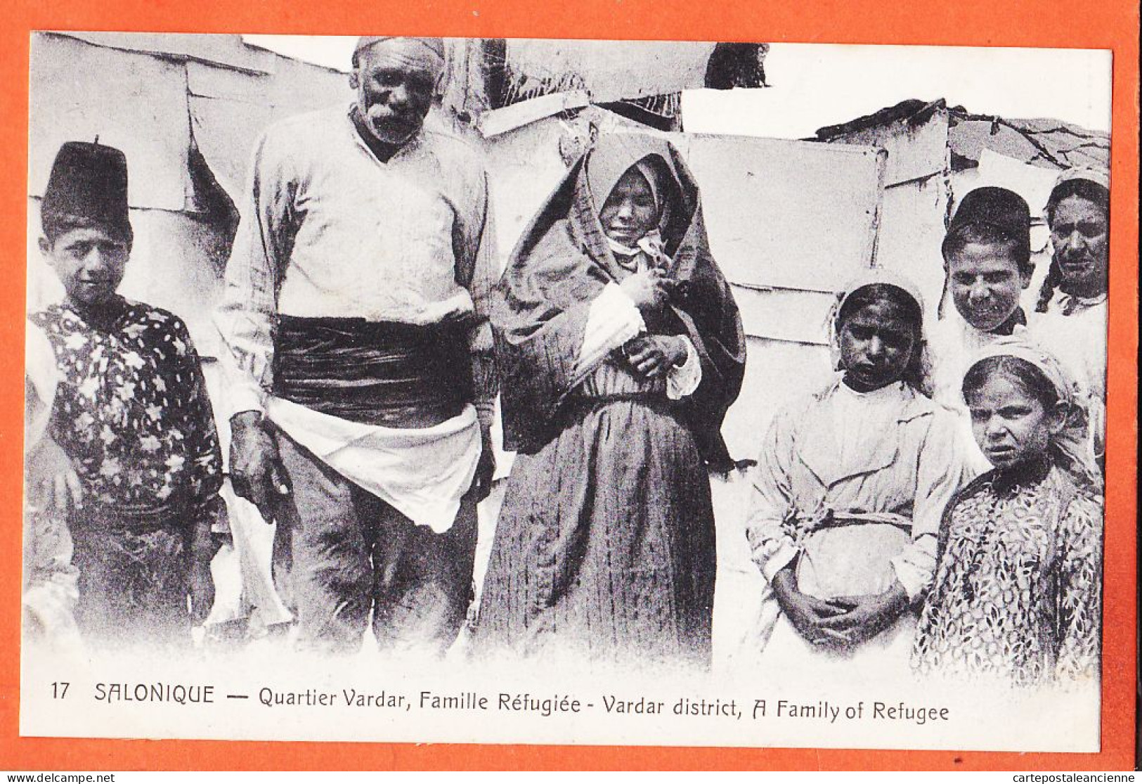 35800 / ♥️ SALONIQUE Grece ◉ Quartier VARDAR Famille Refugiée ◉ SALONICA District Family Refugees 1910s ◉ J.T Cie N° 17 - Grèce