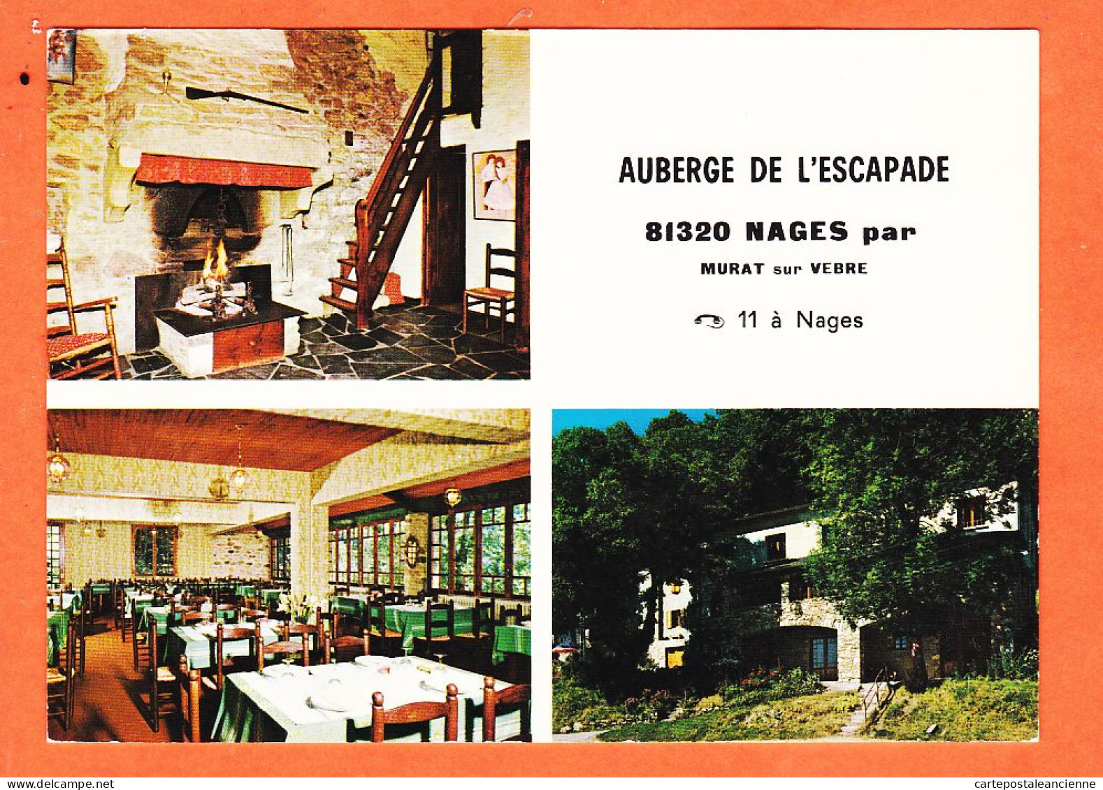 35922 / NAGES Par MURAT-sur-VEBRE 81-Tarn Auberge De L'ESCAPADE Propriétaire M.Mme MAS Multivues Lac Du LAOUZAS 1970s - Autres & Non Classés