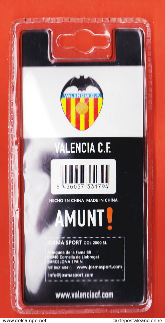 35740 / Porte-Clefs Llavero Keyring VALENCIA C.F Coeur Poids 23Grs VALENCE Football Official Product JOSMA SPORT  - Other & Unclassified