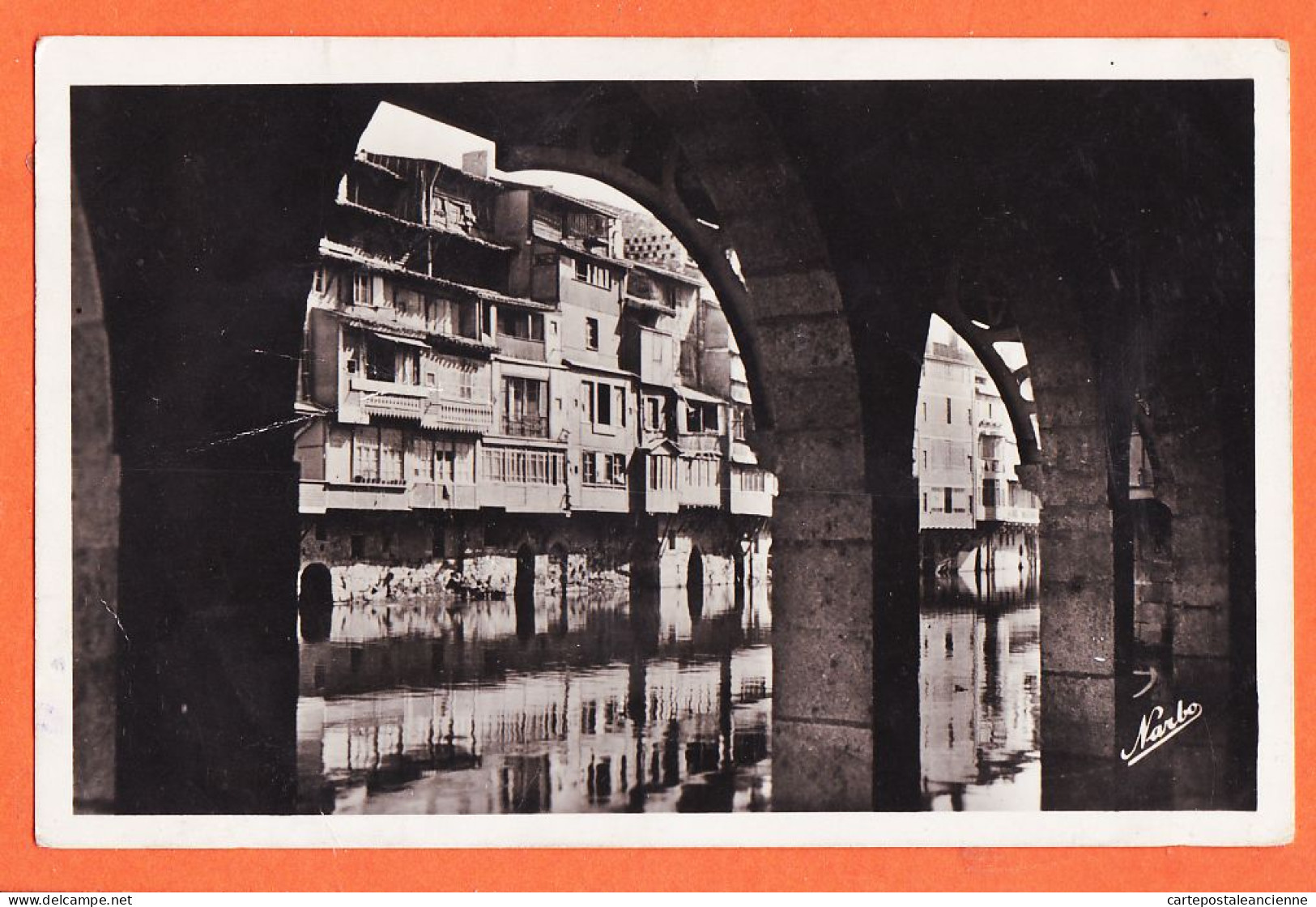 35712 / CASTRES 81-Tarn Vieilles Maisons Sur AGOUT Vue à Travers Arcades D'une Maison 1940s Photo-Bromure NARBO - Castres
