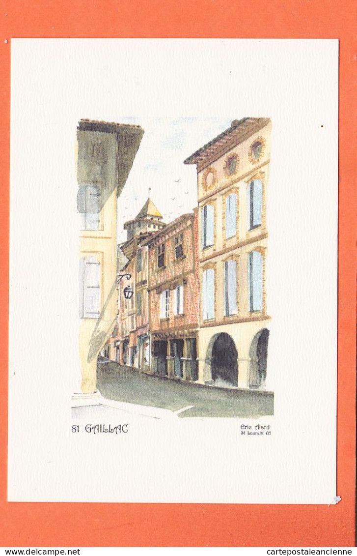 35717 / Rare GAILLAC 81-Tarn Angle Place Griffoul Ex THIERS Rue PORTAL Illustration Par Eric ALARD Saint-Laurent - Gaillac