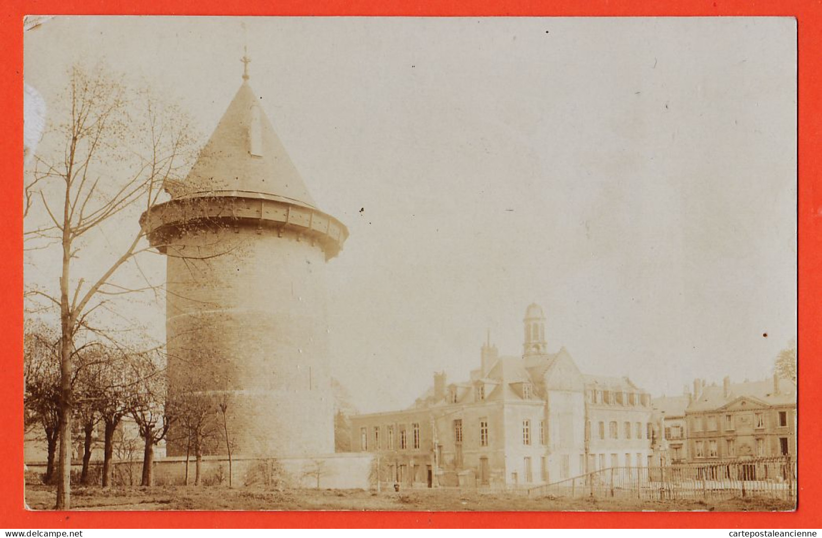 35659 / Rare Carte-Photo ROUEN 76-Seine Maritime Place BOUVREUIL Tour JEANNE D'ARC Et Donjon 1900s - Rouen