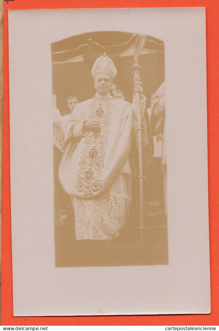 35654 / Carte-Photo ROUEN (76) Cérémonie Religieuse Sortie Evêque Monseigneur Frédéric FUZET ?  1910s  - Rouen