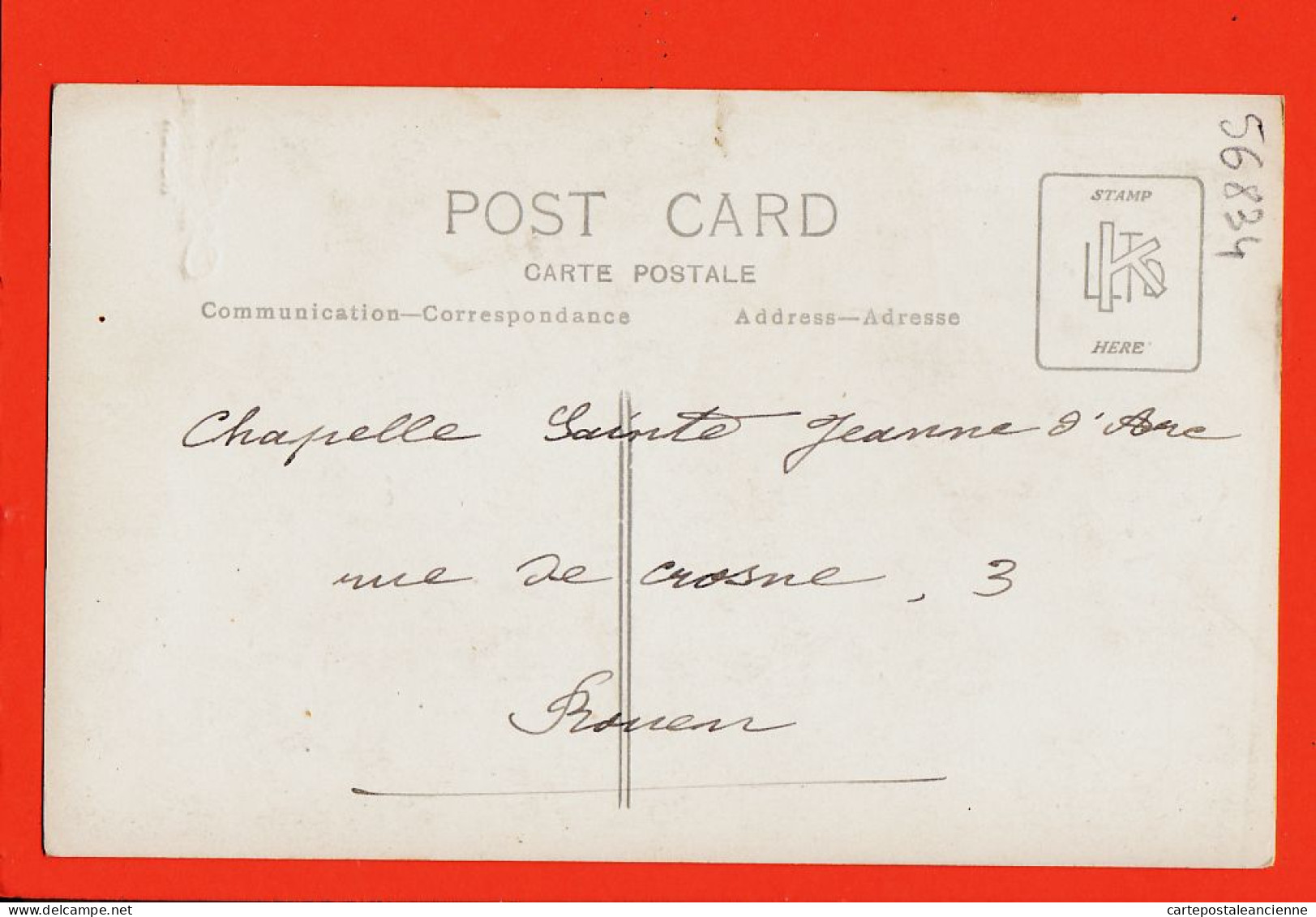 35650 / Carte-Photo ROUEN (76) Chapelle SAINTE JEANNE D'ARC 3 Rue De CROSNE Ste 1910s Photographe CHARLES - Rouen