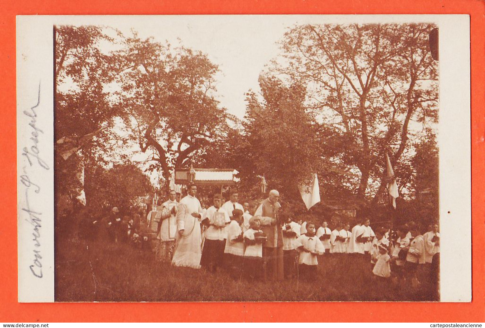 35660 / Rare Carte-Photo ROUEN 76-Seine Maritime Couvent SAINT-JOSEPH St Cérémonie Paroissiale  1910s - Rouen